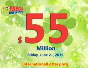 2019年6月18日的抽奖后，Mega Millions的奖金达到5500万美元。